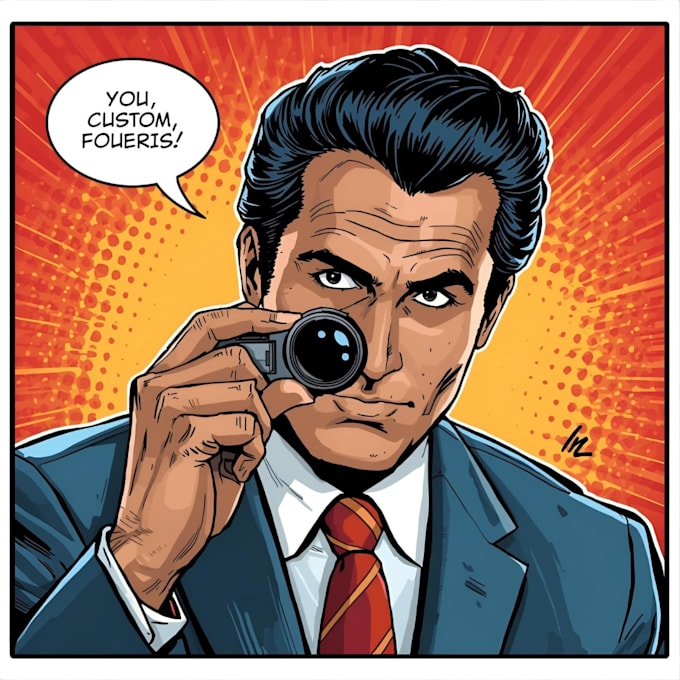 marvel or dc comic style custom illustration