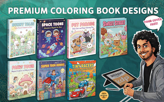 design a custom kids coloring book for amazon KDP