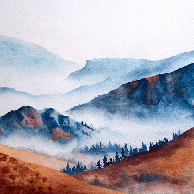 make watercolor landscape design