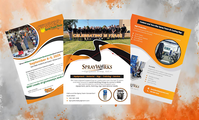 design product sheet, sell sheet, business one sheet