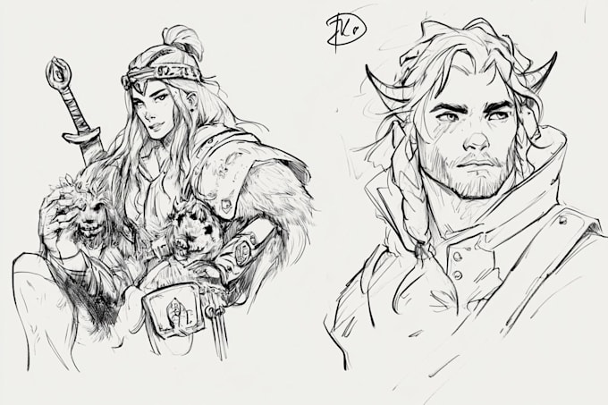 sketch a character for you