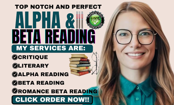 Do professional alpha and beta reading for fiction and nonfiction ...