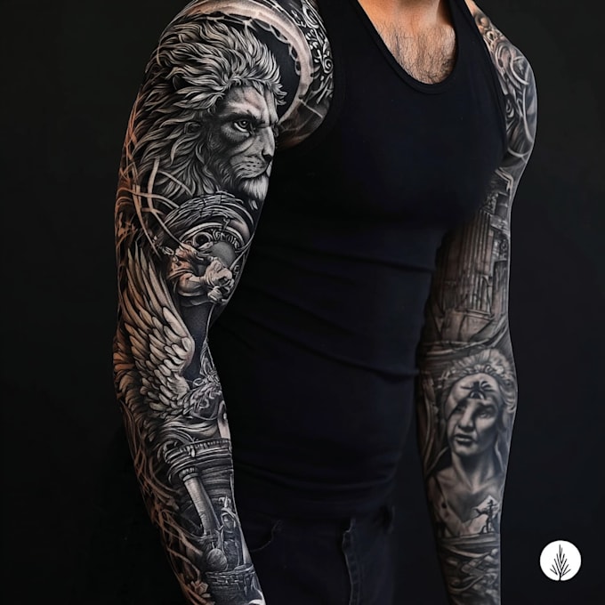 create a tattoo design of tattoo sleeve