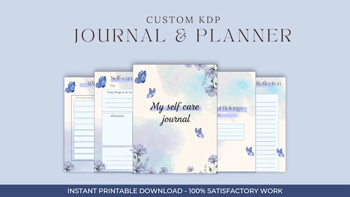 design custom printable journals and planners