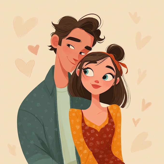 paint custom couple portrait