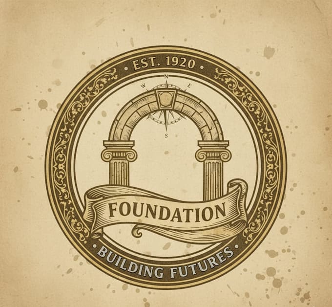 design a classy vintage foundation logo