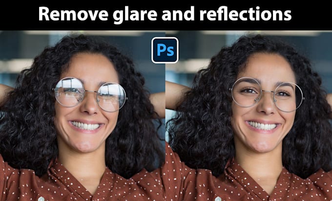 remove glare and reflection from glasses in photoshop