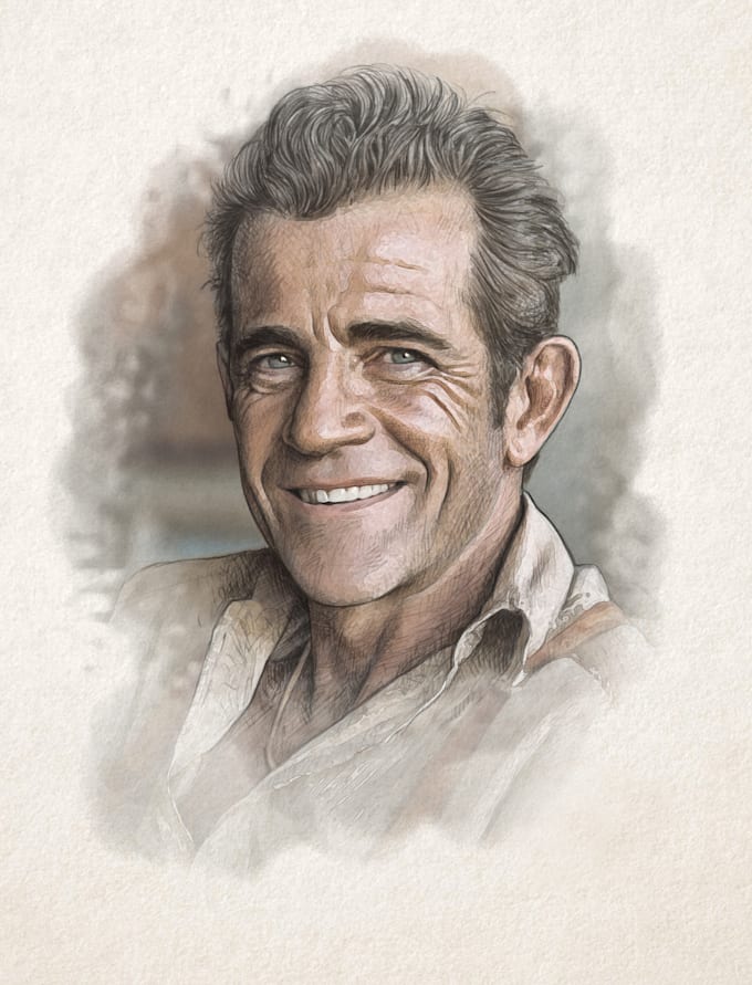 create hand drawn portraits with a watercolor effect