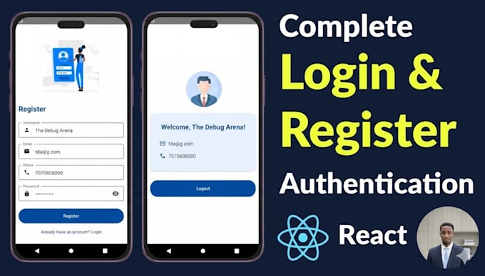 add login and signup authentication to your react app