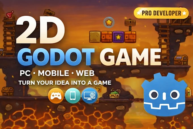 develop 2d godot game for pc, mobile and web
