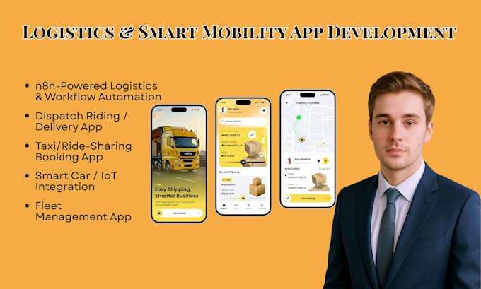 develop n8n logistics app, dispatch rider app, taxi booking app, smart car app