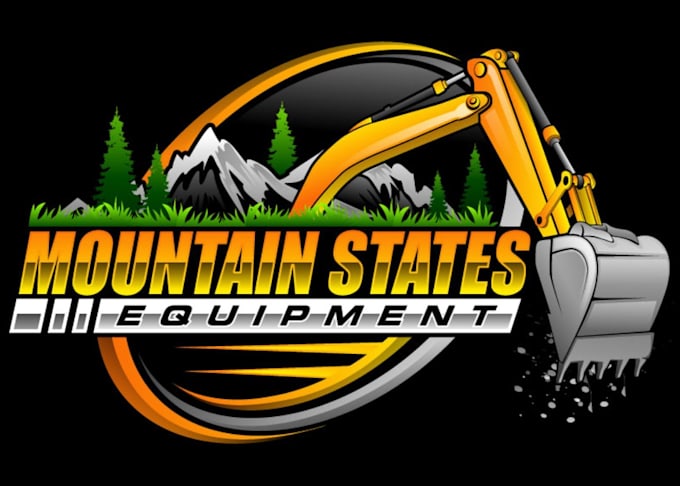 design creative eye catching construction excavation logo design