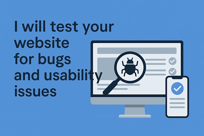 test your website or app for bugs and usability issues