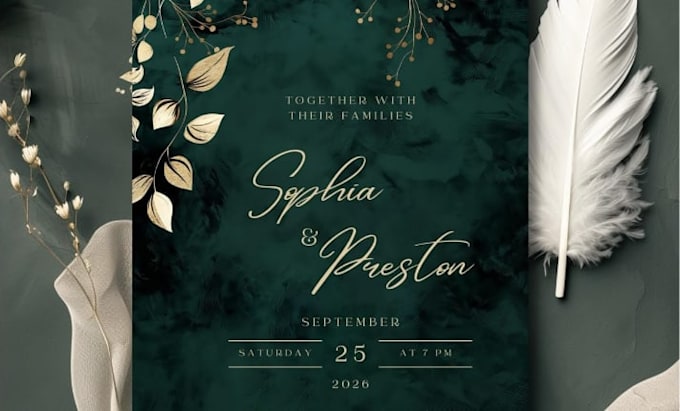 professional wedding and event invitation card design
