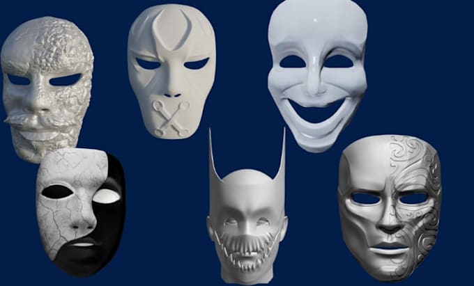 Design a realistic 3d mask for 3d printing or gaming character by ...