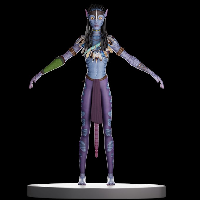 create 3d realistic character with pbr texture
