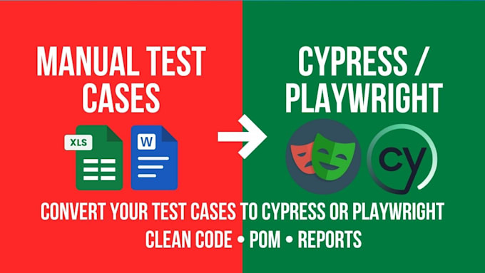 convert your test cases to playwright or cypress scripts