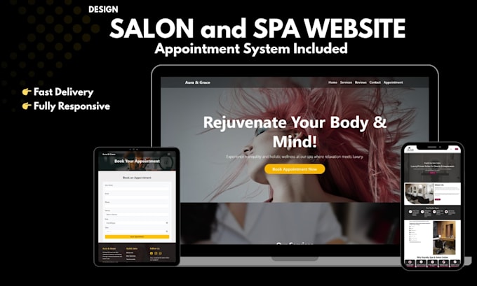 develop salon or spa website with online booking