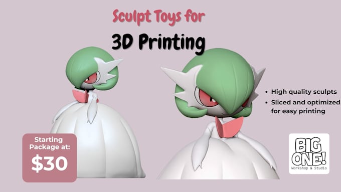 model simple toys and cute figurines for 3d print
