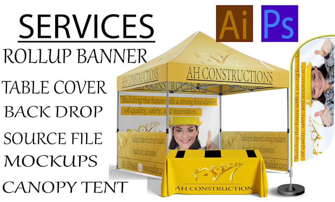 create custom canopy tent rollup banner