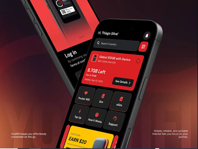 develop esim app, linphone app, esim website, video calling app, calling app