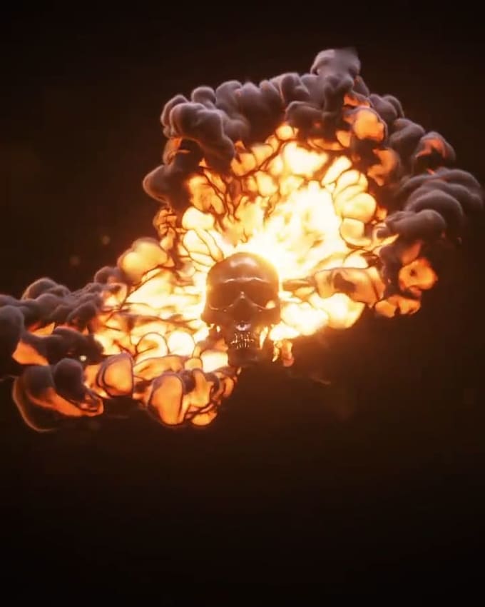 3d fire simulation vfx animation smoke simulation fire explosion vfx ...