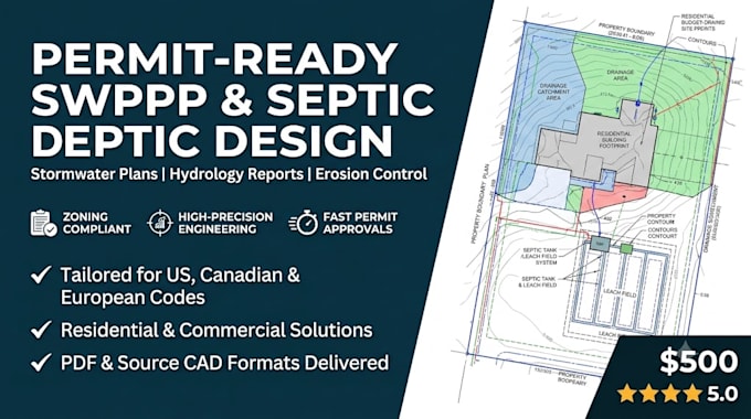 design professional swppp, septic design, and stormwater plans