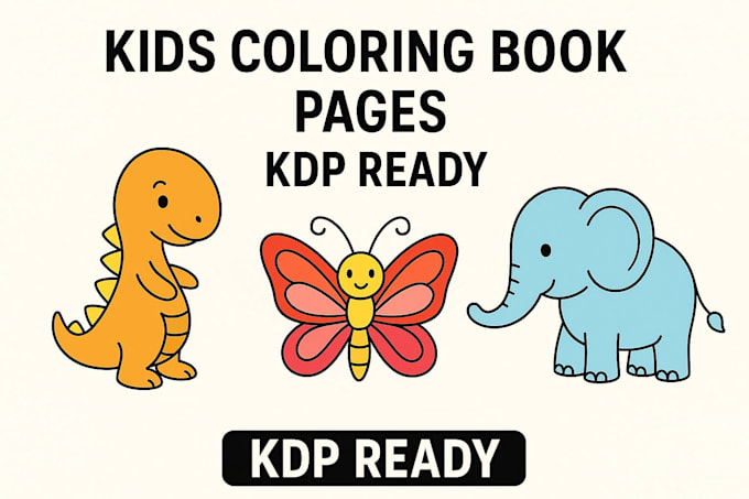 Create kdp ready kids coloring book pages for you by Afnanali7 | Fiverr