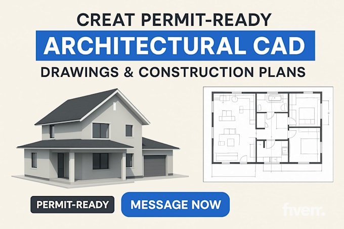 Create permit ready architectural cad drawings and construction plan by ...