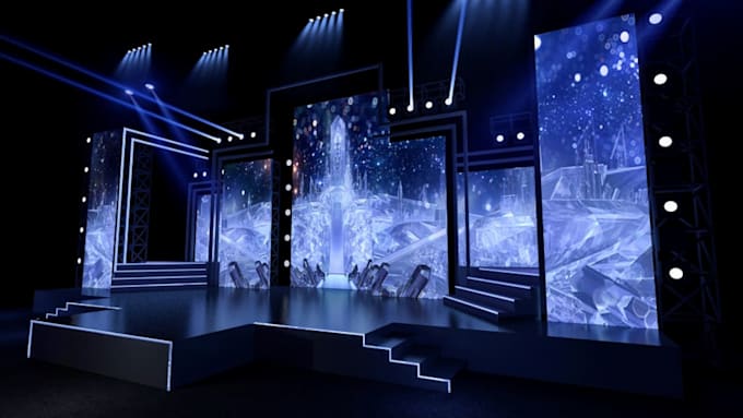 Design 3d stage and lighting setup for your event or show, concerts ...
