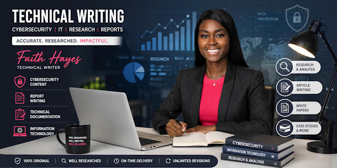 research and write cybersecurity, IT, technical documentation and reports