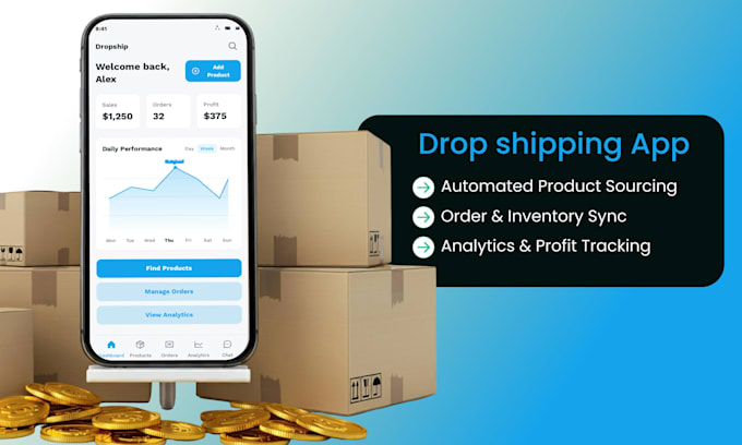 create a professional dropshipping app for shopify, woocommerce platform