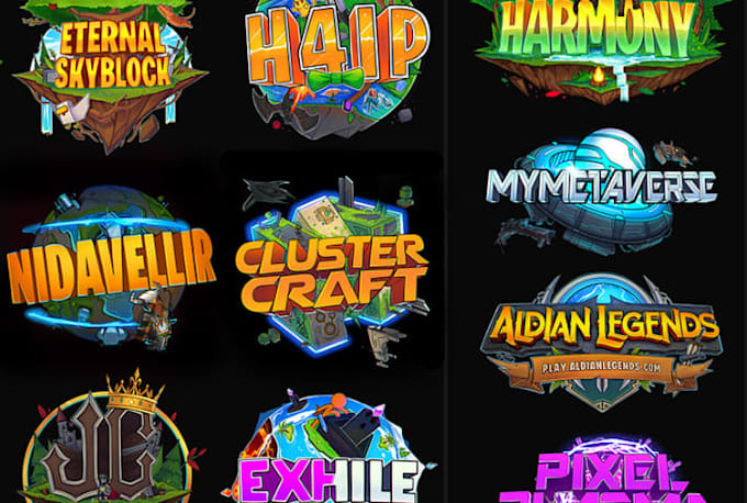 Make minecraft server logo server icon gaming minecraft server asset ...
