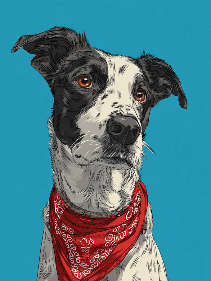 draw pet portrait with disney style