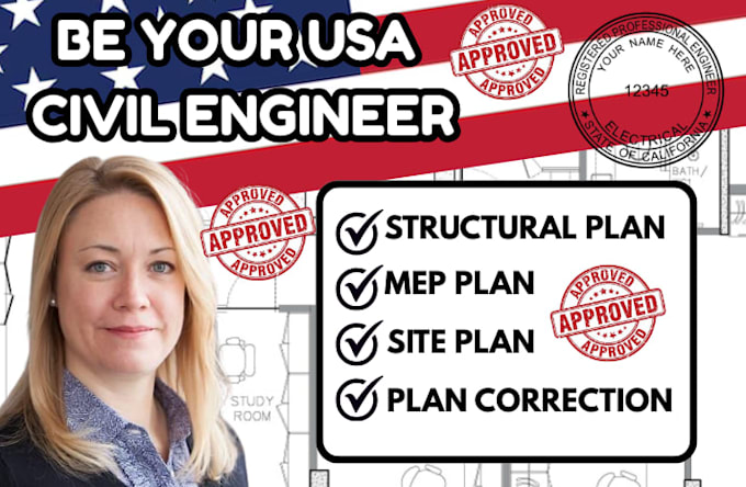 licensed engineer, USA pe stamp architectural drawings,structural plan,adu plan