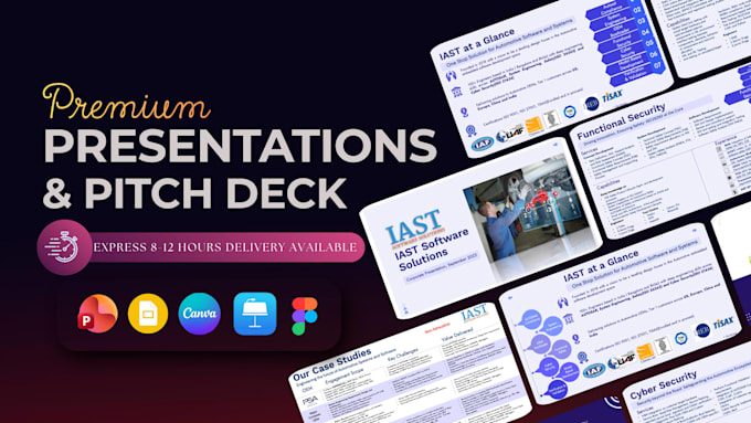 design a premium investor pitch deck or corporate powerpoint presentation