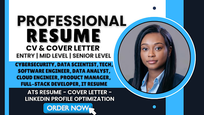 write a professional IT resume cybersecurity data scientist software engineer cv