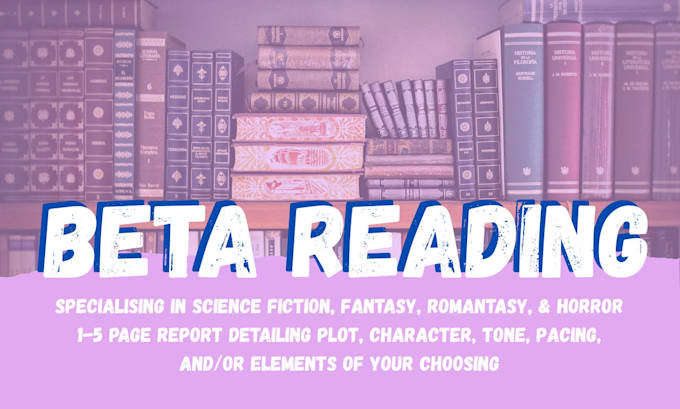beta read your speculative fiction manuscript