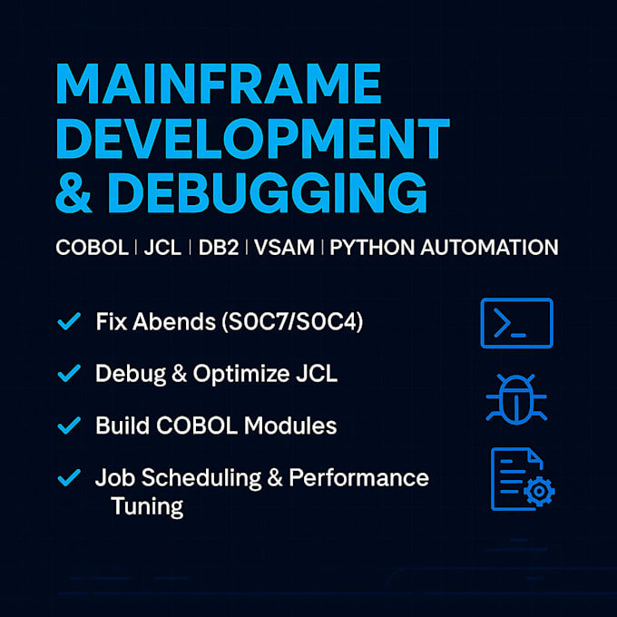 mainframe expert for cobol, jcl, db2, modernization