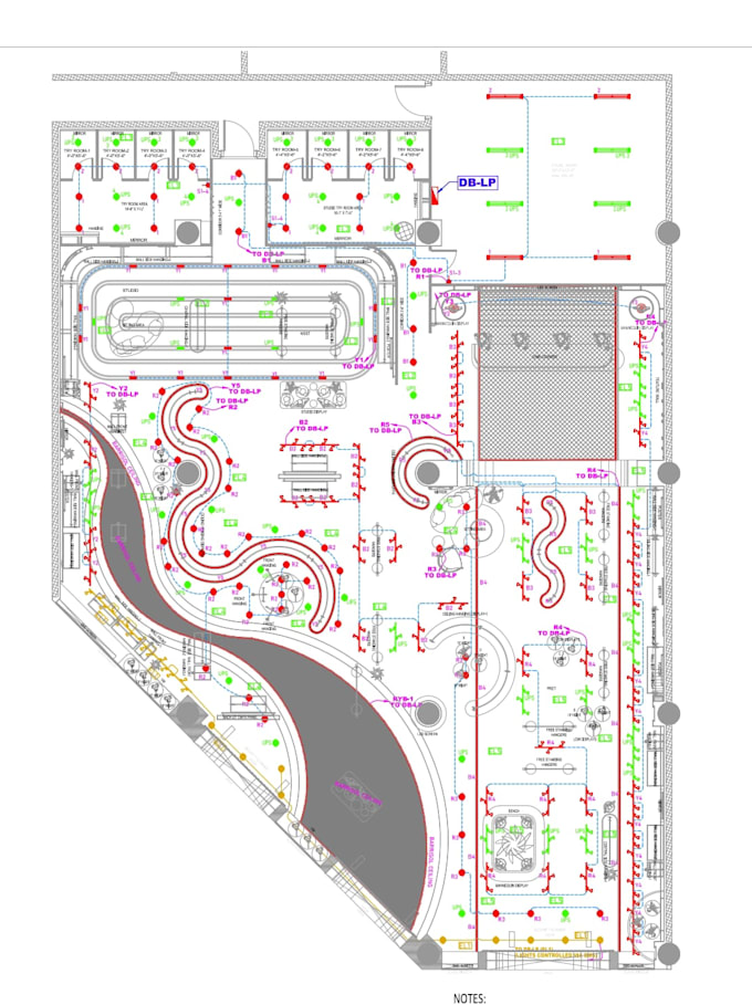 design architectural 2d floor plan on autocad