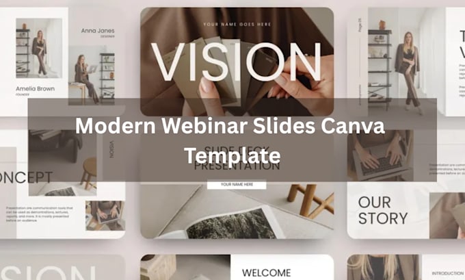 do canva webinar slides template, presentation digital workshop deck, powerpoint