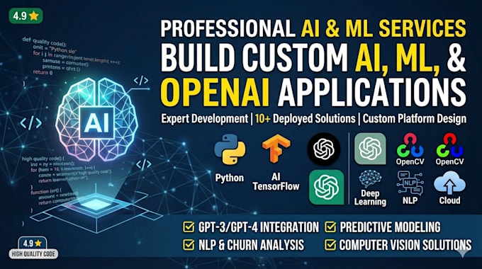 develop python machine learning, deep learning, and ai models