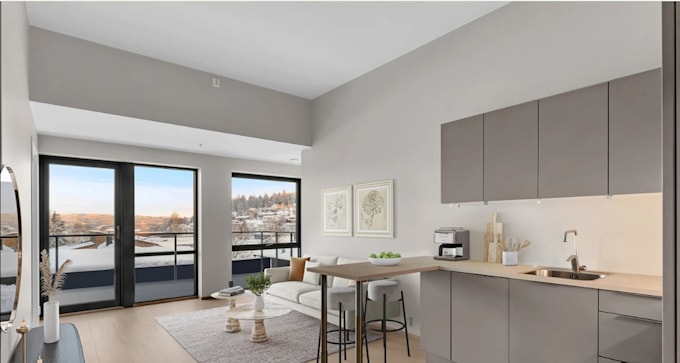 do 3d modern home virtual makeover, apartment virtual renovate 3d home rendering