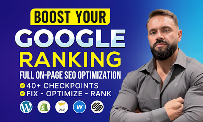 fully optimize your website with complete onpage SEO for wordpress shopify wix