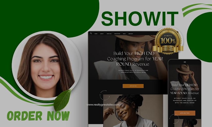 design and redesign, your showit website, customize template and update content