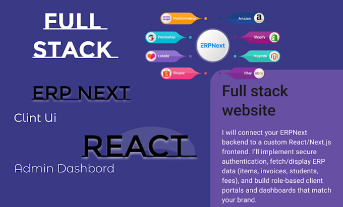 develop integrate erpnext with react nextjs frontend API client portal