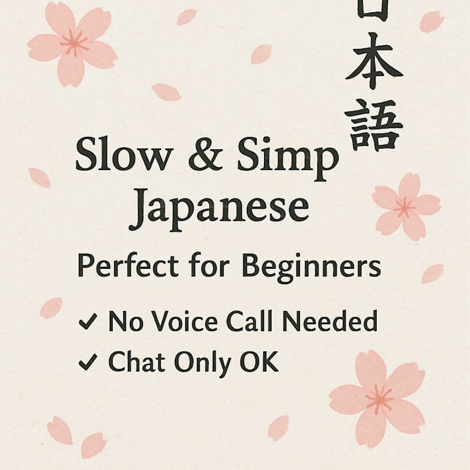 teach you easy and friendly japanese for beginners