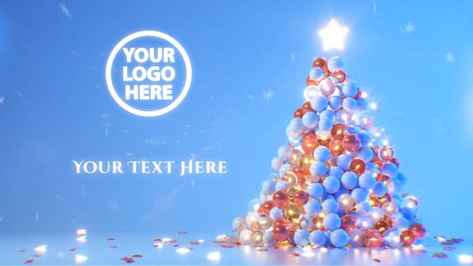 create a custom christmas ball opener logo animation
