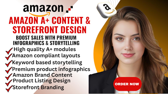 Create amazon a plus content brand storefront infographics product ...