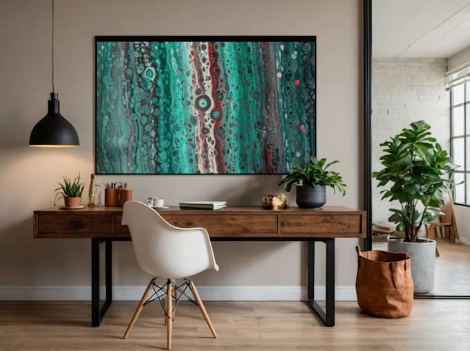 create attractive colorful wall art